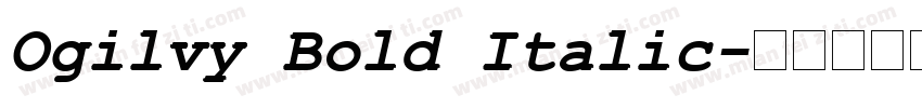 Ogilvy Bold Italic字体转换